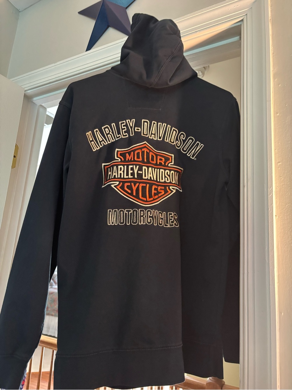 Harley-Davidson Black Zip Up Hoodie - Womens Size Small